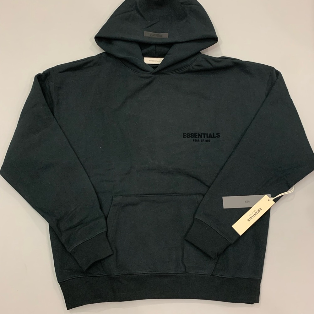 Essentials Black Hoodie Sweatshirt Size M Unisex NWT